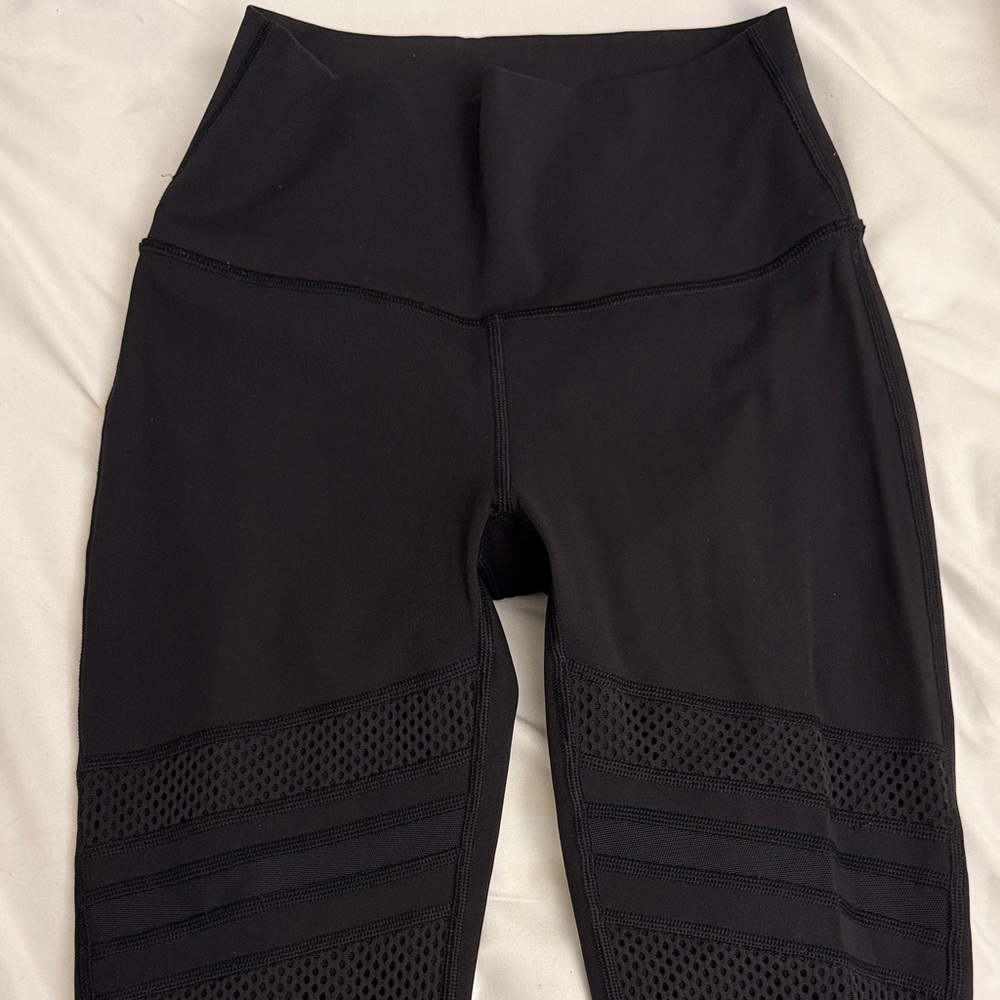 Lululemon Black Mesh High-Waisted Leggings